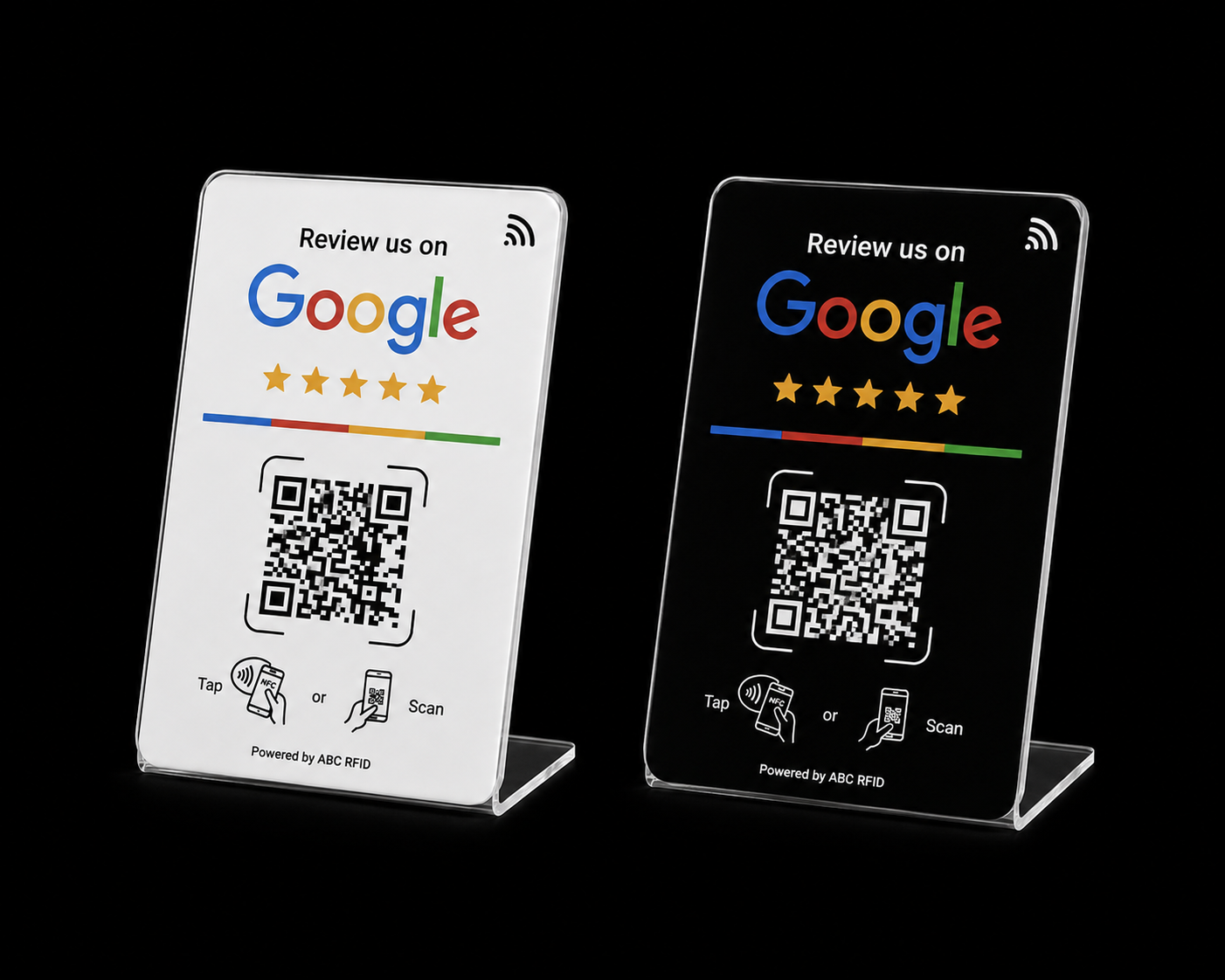 Google Review NFC Stand – Freestanding | NFC + QR Code